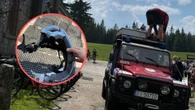 Dramat w Górach Izerskich Rowerzystka rażona piorunem w górach. Tyle zostało z jej kasku!