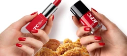 Czerwona szminka i czerwony lakier do paznokci od KFC. Sieć zamienia żart na Prima Aprilis w najbardziej pożądany drop sezonu