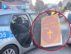 scena jak z filmu Miał atrapę Pisma Świętego, a w niej schowek na klucz! "Pobożny" kierowca wpadł, bo spowodował kolizję