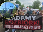 Protest Gigantyczna baza paliw budowana bez pozwoleń. Protestujący tłum wyszedł na ulicę