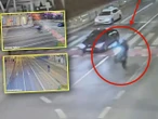Szczyt głupoty! Motocyklista urządził nocny popis w centrum miasta. Wszystko się nagrało. Policja nie miała litości