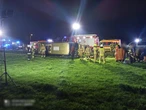 Poważny wypadek Sześć osób rannych po wywrotce busa. W akcji śmigłowiec LPR