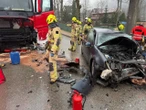 Wypadek w Zakopanem Zderzenie osobówki z ciężarówką. Poszkodowanego nie udało się uratować