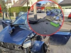 Sprawa kryminalna! Groza w Toruniu. Części auta wylądowały na chodniku