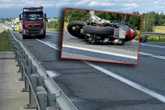 Dramat pod Warszawą Motocyklista huknął w bariery na wiadukcie. 34-latek zginął na miejscu