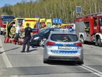 tragedia na drodze Dramat na drodze w Krynkach! Na miejscu lądował śmigłowiec LPR [ZDJĘCIA]