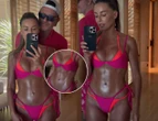 Jak tabliczka czekolady! Opalona na brąz Rozenek w podwójnym bikini eksponuje mięśnie brzucha. Jak tabliczka czekolady?