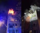 pożar Ogień doszczętnie strawił mieszkanie na piątym piętrze! Dramat