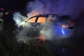 Dramat! Ogień zaczął buchać z samochodu. Pilna akcja strażaków pod Nowym Dworem Mazowieckim