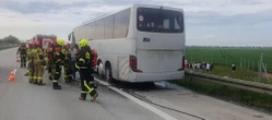 OGIEŃ I DYM Pożar autokaru przewożącego dzieci na A4! Dramatyczne sceny pod Wrocławiem