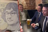 Ciekawy wystrój w pubie Mentzena Trzaskowski, Mentzen i Sikorski poszli na piwo. Wszystkiemu przyglądał się Morawieck…