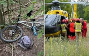 Dramat Dramat na Bielanach. Nastolatek wywrócił się na rowerze. W akcji śmigłowiec LPR