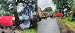 Tragiczny wypadek Kierowca nie żyje, kobieta i dziecko w szpitalu. Koszmarny wypadek na Śląsku