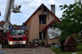 Warmińsko-mazurskie Pożar i wybuch pod Olsztynem. Poparzona kobieta w szpitalu