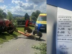 Niechlubny rekordzista Pijany jak bela 48-latek uderzył ursusem w drzewo i staranował szopę. Miał 8 promili!
