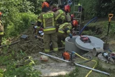 HEROICZNA WALKA STRAŻAKÓW Tragiczny wypadek podczas prac ziemnych. Mężczyzna przysypany ziemią