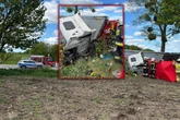Śmiertelny wypadek 39-latek zignorował znak "stop"? Mężczyzna nie żyje, kierowca tira w szpitalu