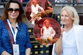 Dzieje się! Cała na biało Maria Pakulnis szaleje z sierpem na festiwalu. Renata Dancewicz tym razem na spokojnie