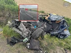 Śmierć na drodze Straszny wypadek! Samochód zmiażdżony