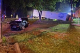 Wielki huk na drodze Wjechał na skrzyżowanie prosto pod tira! Dramat na drodze