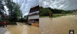 Pogodowy kataklizm Oberwanie chmury nad Podhalem. Górskie potoki wylały. Woda wdziera się ludziom na po…