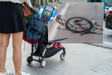 Szok! Pijany rowerzysta staranował wózek z dzieckiem! 2-letni chłopiec wypadł na drogę