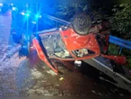 Młody kierowca stanie przed sądem Seicento wpadło w poślizg i dachowało. W środku 18-latek i pasażerka