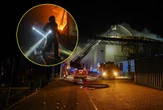 Dramat w Kawlach Ogromny pożar hali przetwórni drobiu. Z ogniem walczy 120 strażaków. Jeden z nich zaginął i jest poszukiwany