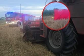 Śmiertelny wypadek Ojciec potrącił kombajnem syna! 29-latek nie żyje. Tragedia na polu pod Chojnicami [ZDJĘCIA]