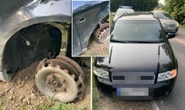 "Chyba trochę się popsuło" Pijany kierowca zgubił koło. Chciał kupić nowe od policjanta! "Chyba się popsuło"