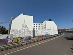 Sztuka na murach "Staromiejski" mural upiększył puste ściany. Widać go nawet z drugiej strony Odry