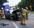 NA DROGACH Tragiczny poślizg pod Wołominem. Dwie osoby w szpitalu po zderzeniu czołowym