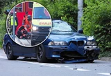 Dramat na drodze Pruszków. Wpadł hulajnogą pod BMW przed szpitalem. 21-latek w stanie krytycznym
