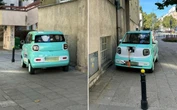 ABSURD! "Kucyk" na uwięzi. Tak w prokuraturze ładowali elektryczne auto. Przedłużacz zwisał z okna