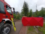 Wypadek podczas prac ziemnych Mężczyzna przysypany przez ziemię. Wyciek gazu utrudniał akcję ratunkową