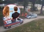 Wezwano służby ratownicze Dwoje dzieci bez opieki na środku Sanu! Chłopiec dostał drgawek [ZDJĘCIA]