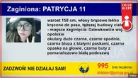 Ważna informacja Child Alert w sprawie zaginięcia 11-letniej Patrycji. Jest ważny apel policji. Każdy…