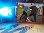 Co tam się działo?! Rzucili się na siebie na środku drogi. Film trafił do sieci i rozbawił internautów, a policja nie miała litości