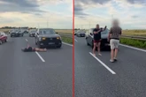Policja zabrała głos Szalony kierowca grasował na A4! "Biega w majtkach, zatrzymuje auta"