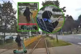 O włos od tragedii! Hulajnoga kontra tramwaj. Nastolatek cudem uniknął tragedii