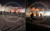 Czy ocaleli? Płomienie ogarnęły samolot! Straszny film z pasażerami trafił do sieci