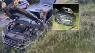 Dramatyczny wypadek Kilkusetkilogramowy zwierz wbił się w auto 44-letniego Warszawiaka! Drogowy horror na Mazowszu