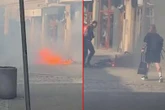 szok Chwile grozy w Poznaniu. Na środku ulicy zapalił się rower elektryczny