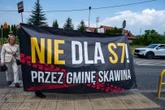 Protest w Skawinie Mieszkańcy Skawiny blokowali wjazd do Krakowa. Protest przeciwko trasie S7
