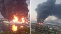 Panika na Krymie. Płonie terminal naftowy, wstrzymano sprzedaż paliwa