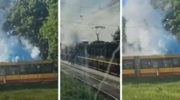 Groźne zdarzenie w stolicy. Tramwaj stanął w ogniu