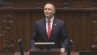 "Wbrew wyborczej propagandzie, kłamstwom". Pierwsze orędzie Nawrockiego