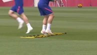 Martin Braithwaite se lesiona en el entrenamiento del Barça de hoy