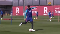 El Barça entrena con sus internacionales al completo