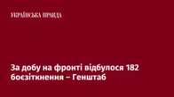 За добу на фронті відбулося 182 боєзіткнення – Генштаб